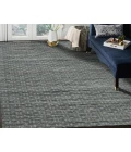 Houston Aliya Turq Gray Hand-Woven Wool Area Rug