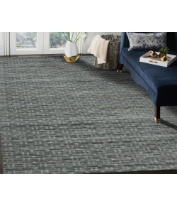 Amer Houston Aliya Turq Gray Hand-Woven Wool Rug 7'9" x 9'9"
