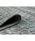 Houston Aliya Turq Gray Hand-Woven Wool Area Rug
