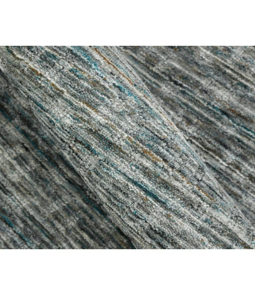 Houston Aliya Turq Gray Hand-Woven Wool Area Rug