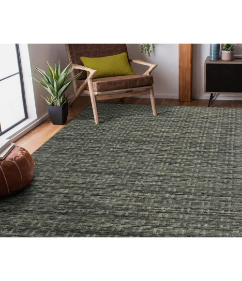 Houston Aliya Brown Hand-Woven Wool Area Rug