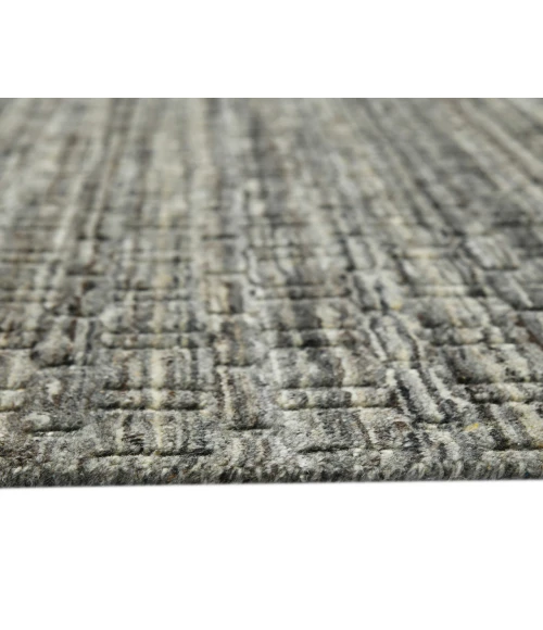 Houston Aliya Brown Hand-Woven Wool Area Rug