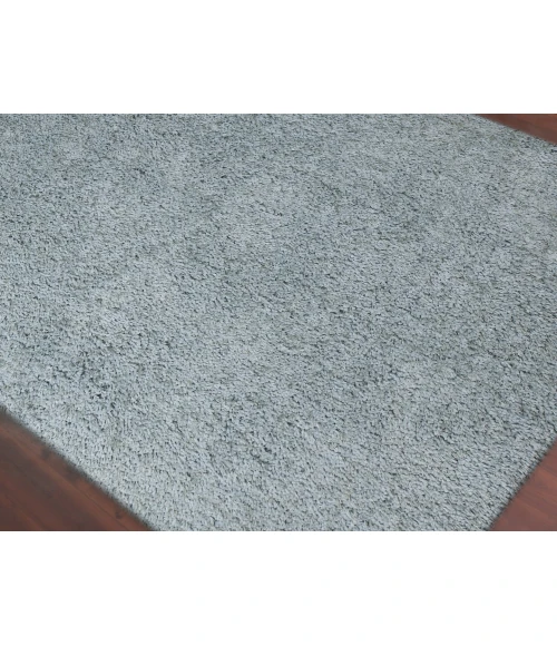 Amer Illustrations Suma Gray/Blue Polyester Shag Area Rug 8'x11'