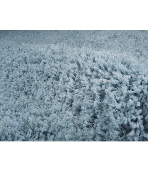 Amer Illustrations Suma Gray/Blue Polyester Shag Area Rug 8'x11'