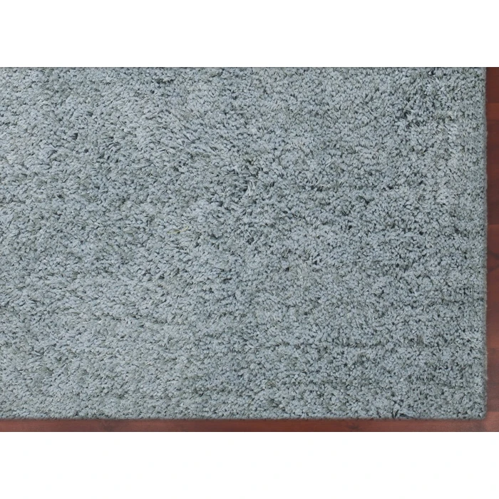Amer Illustrations Suma Gray/Blue Polyester Shag Area Rug 2'x3'