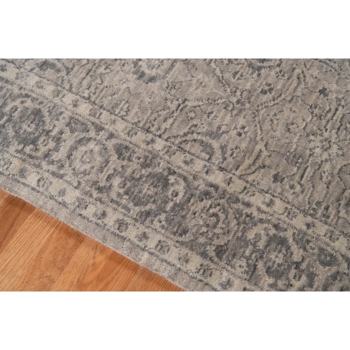 Amer Inara Everly Light Gray Hand-Woven Wool Blend Area Rug 10'x14'