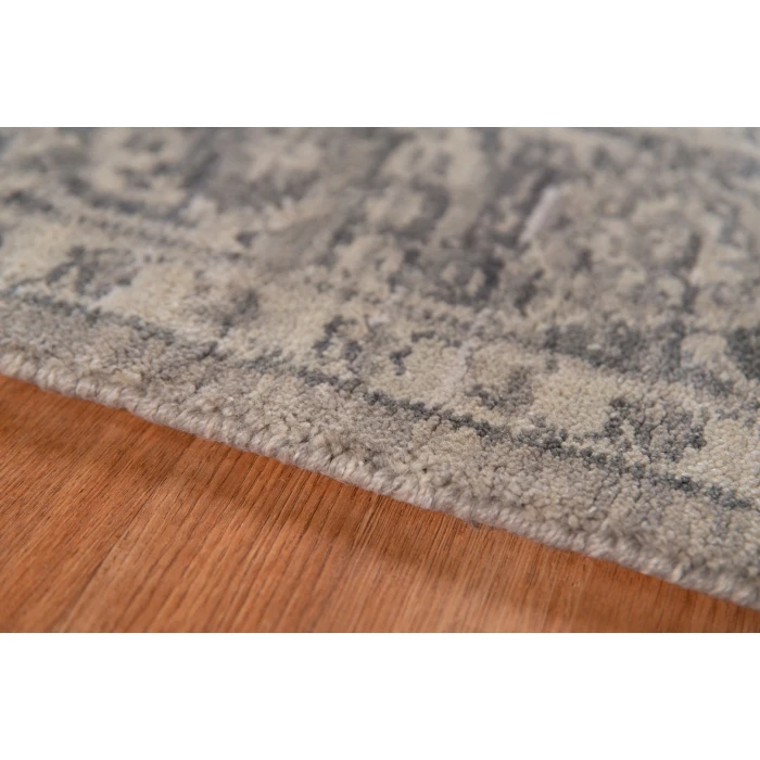 Amer Inara Everly Light Gray Hand-Woven Wool Blend Area Rug 10'x14'