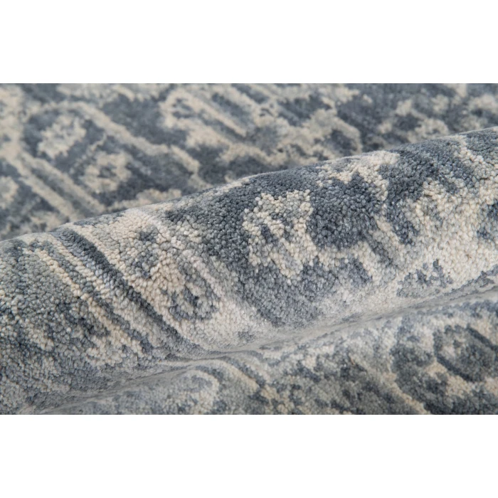 Amer Inara Everly Dark Gray Hand-Woven Wool Blend Area Rug 5'x8'
