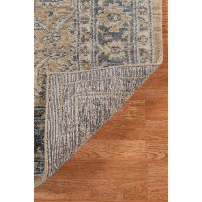 Amer Inara Blanche Gold Hand-Woven Wool Blend Area Rug 5'x8'