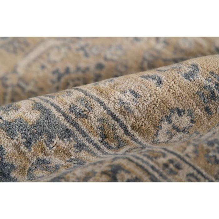 Amer Inara Blanche Gold Hand-Woven Wool Blend Area Rug 5'x8'