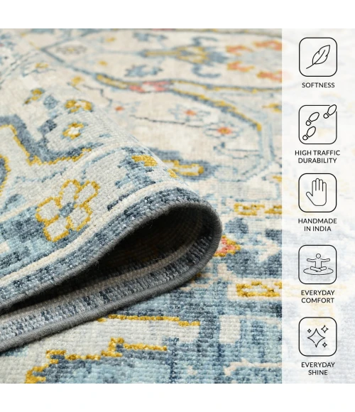 Amer Jaigarh Blue JAI-12 8ft. x 10ft. Rect. Rug