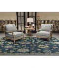 Amer Jaigarh Medium Blue JAI-20 8ft. x 10ft. Rect. Rug