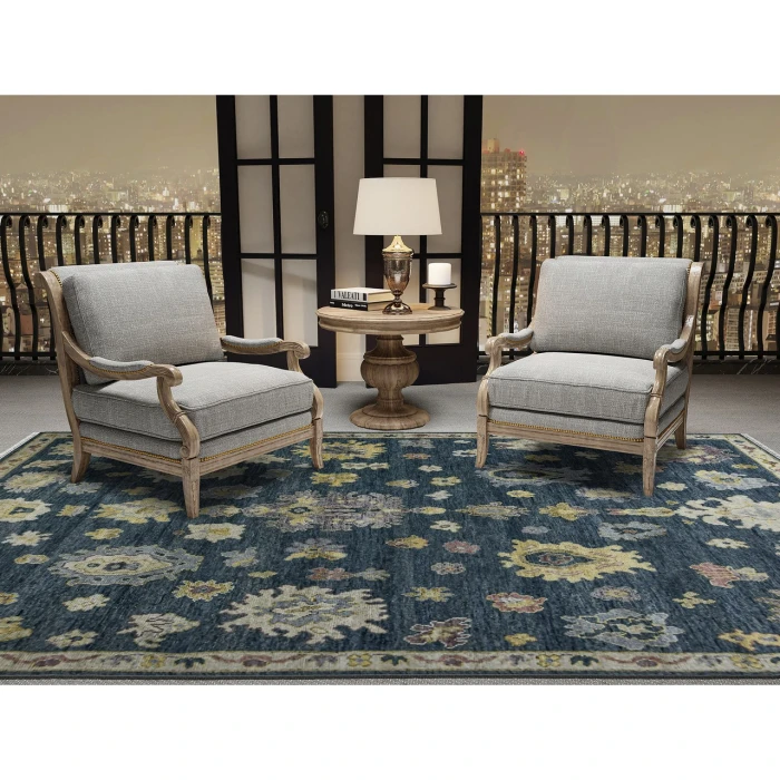 Amer Jaigarh Medium Blue JAI-20 10ft. x 14ft. Rect. Rug