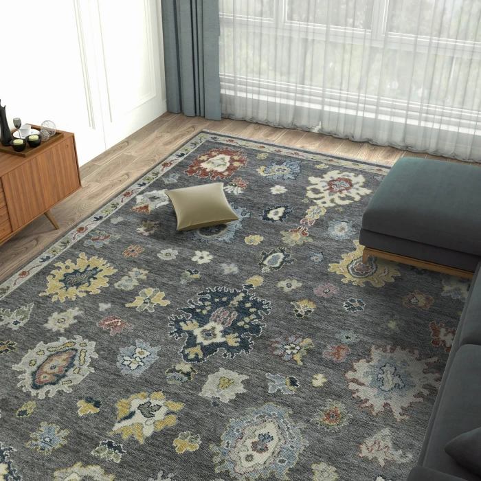 Amer Jaigarh Pebble Gray/Ivory JAI-21 2ft. x 3ft. Rect. Rug