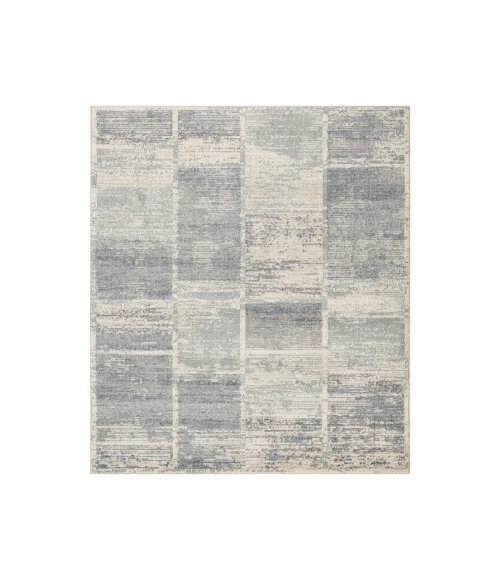 Jordan Aly Light Blue Modern Geometric Area Rug