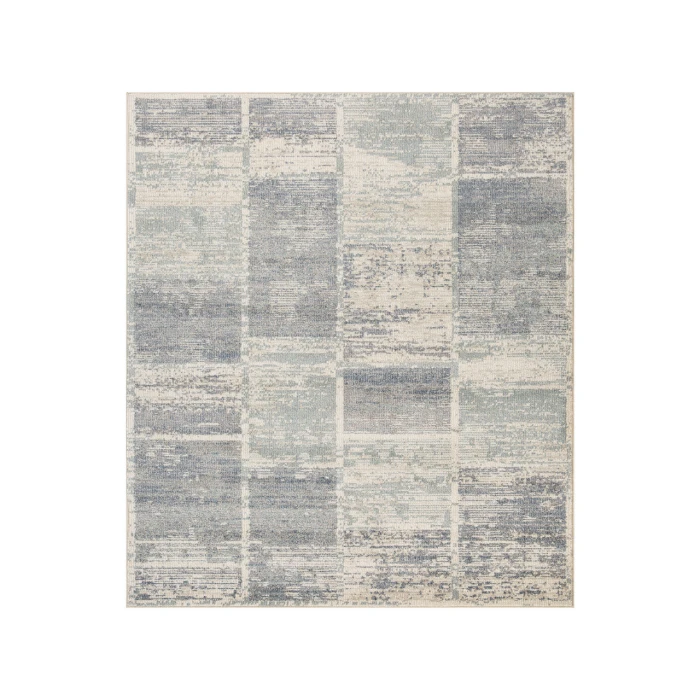 Jordan Aly Light Blue Modern Geometric Area Rug