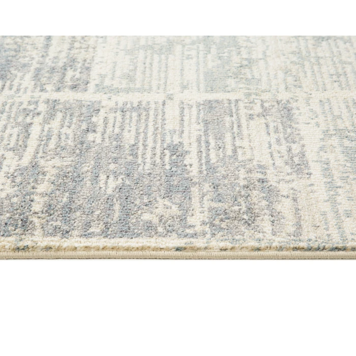 Jordan Aly Light Blue Modern Geometric Area Rug