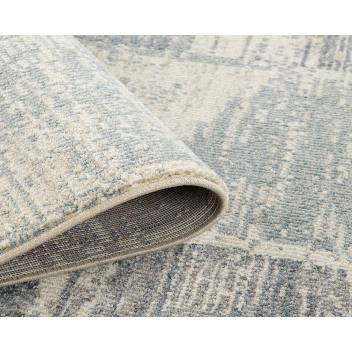 Jordan Aly Light Blue Modern Geometric Area Rug