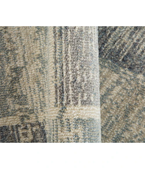 Jordan Aly Light Blue Modern Geometric Area Rug