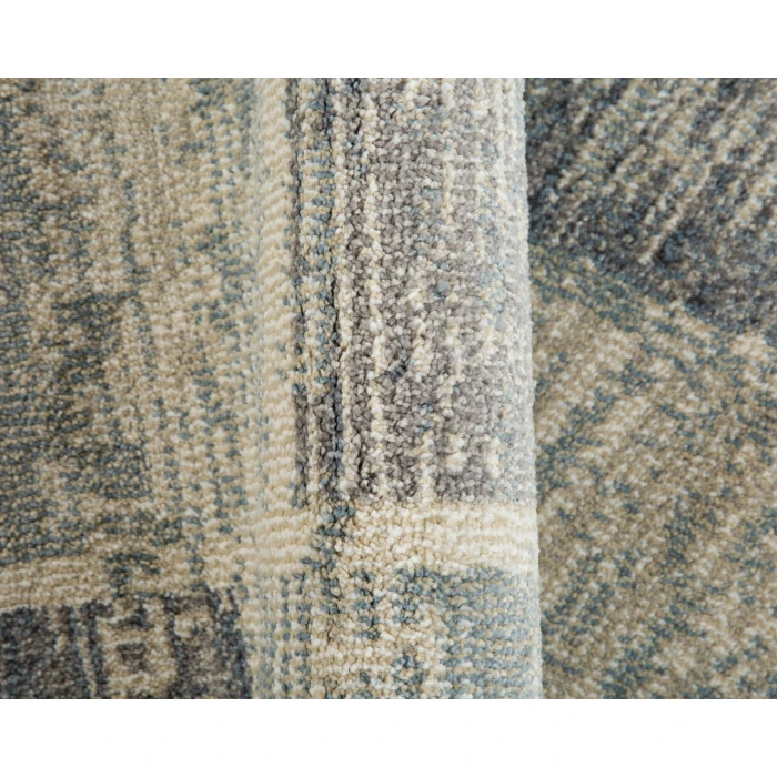 Jordan Aly Light Blue Modern Geometric Area Rug