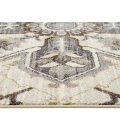 Jordan Eva Ivory/Blue Traditional Medallion Area Rug