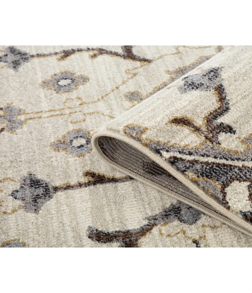 Jordan Eva Ivory/Blue Traditional Medallion Area Rug