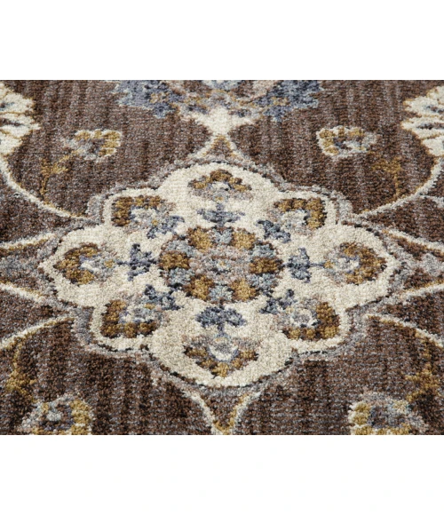 Jordan Bea Brown Traditional Floral Area Rug