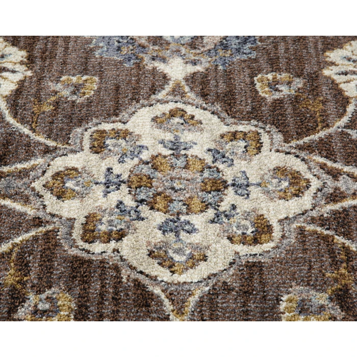 Jordan Bea Brown Traditional Floral Area Rug
