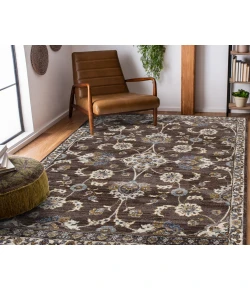 Amer Jordan Bea Brown Traditional Floral Rug 5'3" x 7'6"