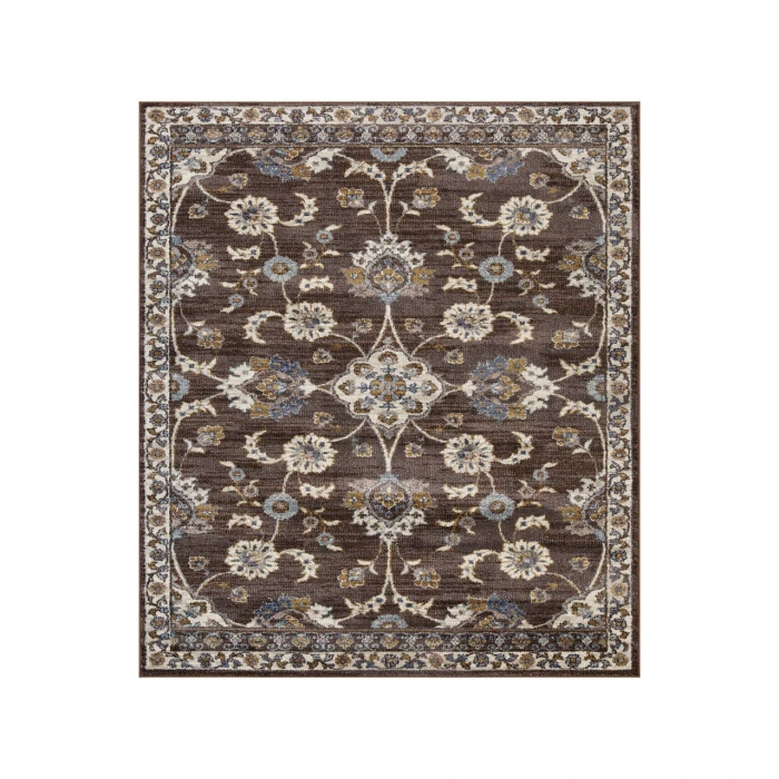 Jordan Bea Brown Traditional Floral Area Rug