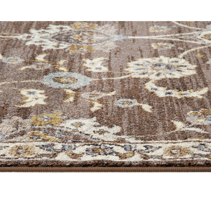 Jordan Bea Brown Traditional Floral Area Rug