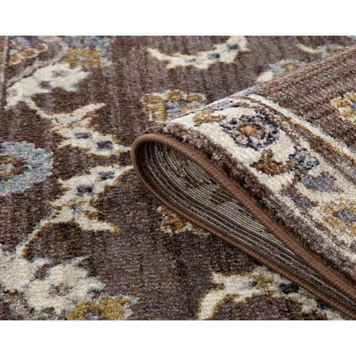 Jordan Bea Brown Traditional Floral Area Rug
