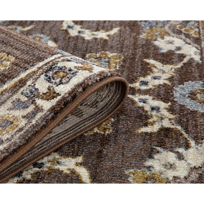 Jordan Bea Brown Traditional Floral Area Rug