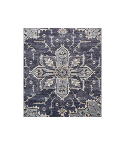 Jordan Eva Purple Traditional Medallion Area Rug