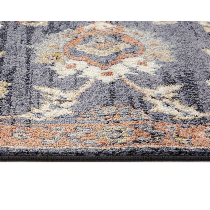 Jordan Bea Navy Blue Traditional Floral Area Rug