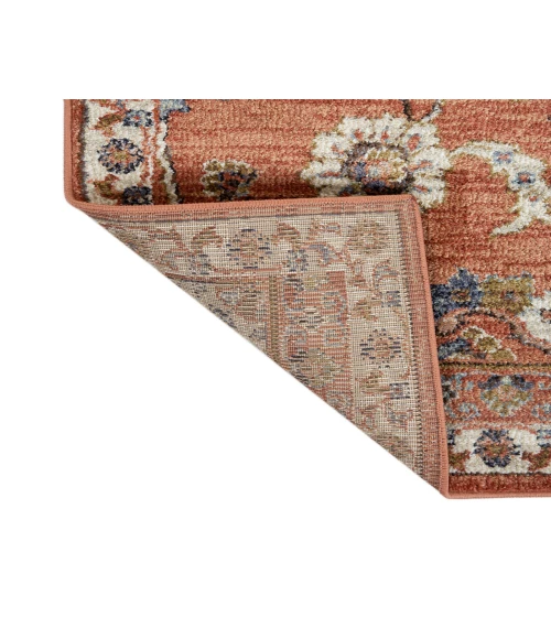 Jordan Bea Orange Traditional Floral Area Rug