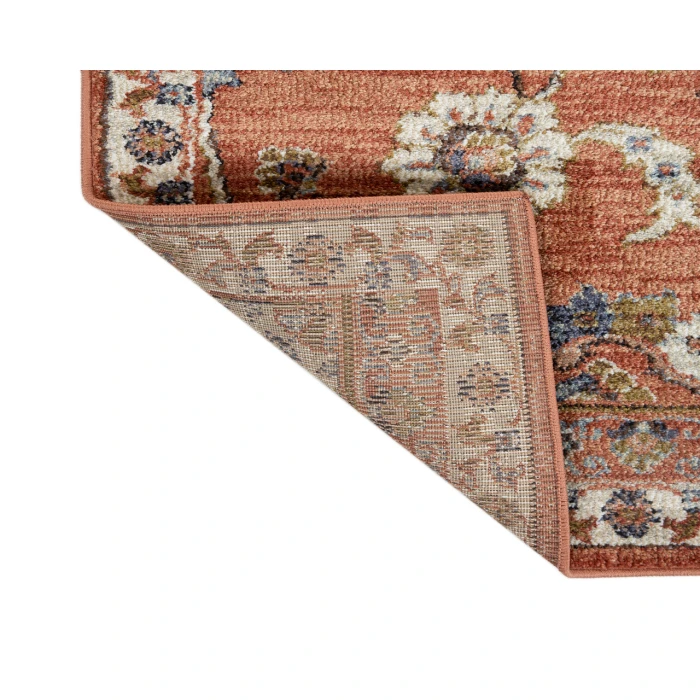 Jordan Bea Orange Traditional Floral Area Rug