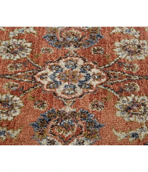 Jordan Bea Orange Traditional Floral Area Rug