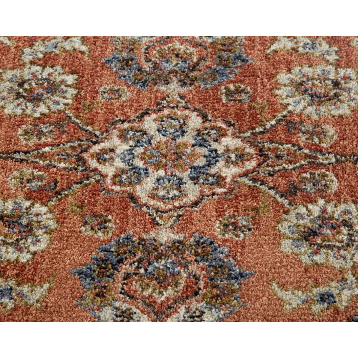 Jordan Bea Orange Traditional Floral Area Rug