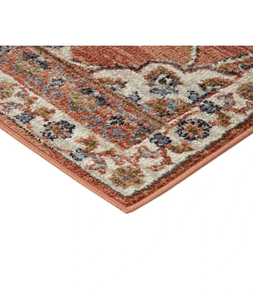 Jordan Bea Orange Traditional Floral Area Rug