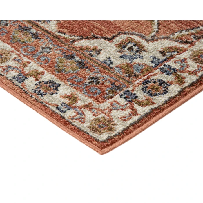 Jordan Bea Orange Traditional Floral Area Rug