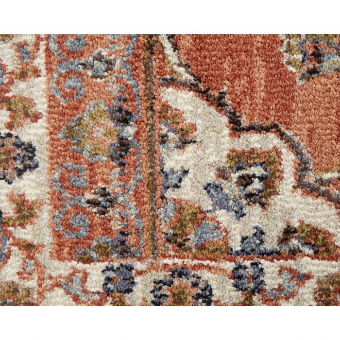 Jordan Bea Orange Traditional Floral Area Rug