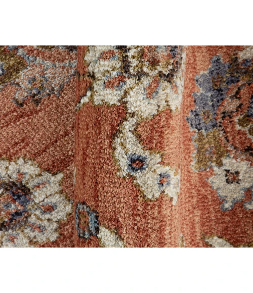 Jordan Bea Orange Traditional Floral Area Rug