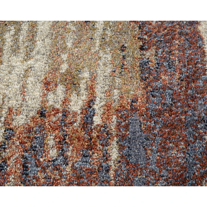 Jordan Delia Rust Modern Abstract Area Rug