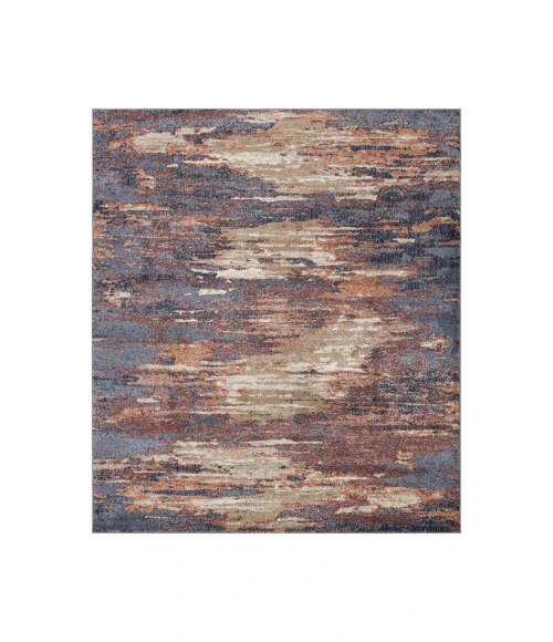 Jordan Delia Rust Modern Abstract Area Rug
