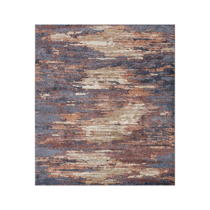 Jordan Delia Rust Modern Abstract Area Rug