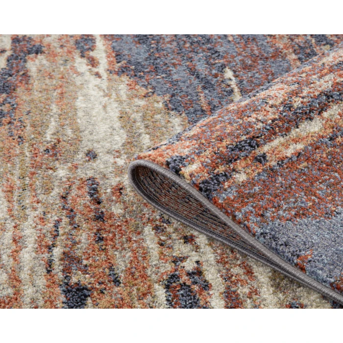 Jordan Delia Rust Modern Abstract Area Rug