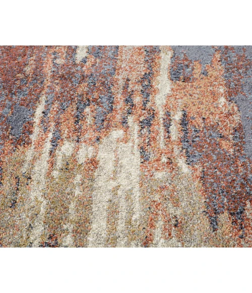 Jordan Delia Rust Modern Abstract Area Rug
