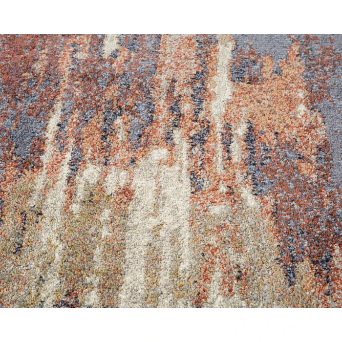 Jordan Delia Rust Modern Abstract Area Rug