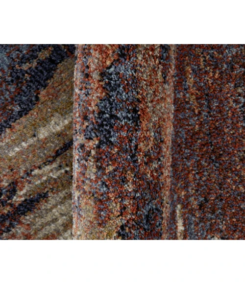Jordan Delia Rust Modern Abstract Area Rug